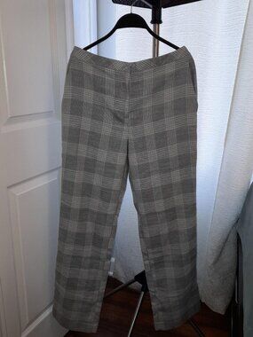 H&M Grey Checkered Trousers